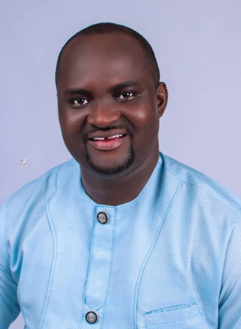 Dr. Prince Michael Chiemezuo Agrippa in sky-blue senator attire